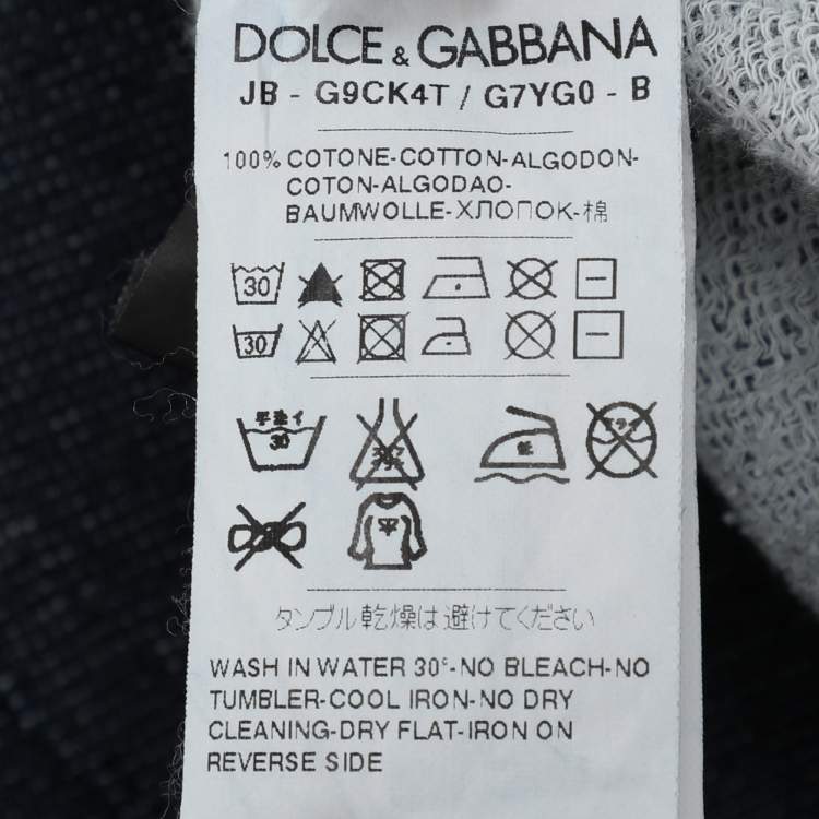 Pre Owned Dolce & Gabbana Blue Cotton James Dean Sweatshirt XXXL