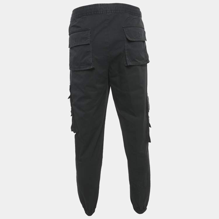 Pre Owned Dolce & Gabbana Black Cotton Cargo Pants L