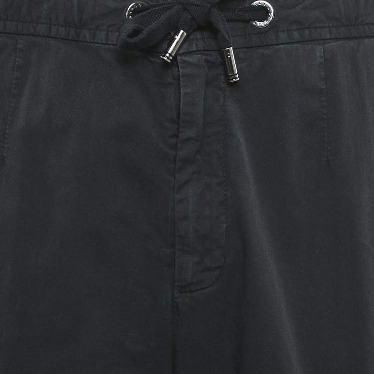 Pre Owned Dolce & Gabbana Black Cotton Cargo Pants L
