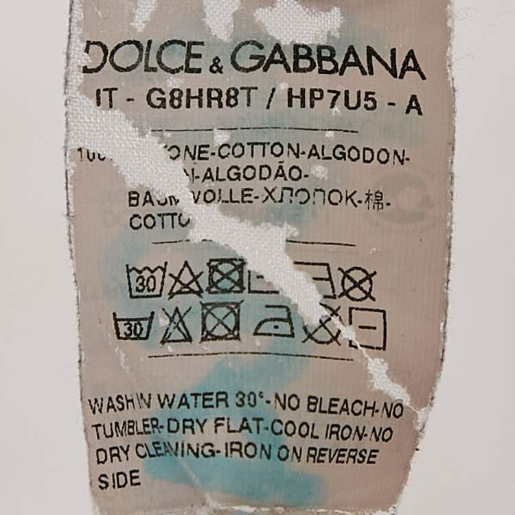 Pre Owned Dolce & Gabbana Black Logo Print Cotton Crew Neck T-Shirt M