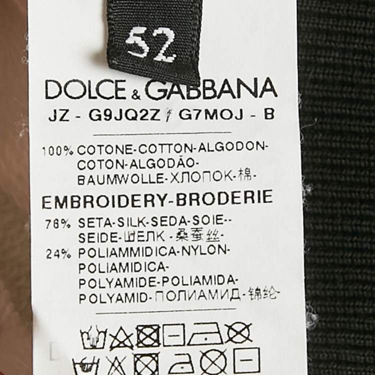 Pre Owned Dolce & Gabbana White Logo Print Cotton Leopard Applique Sweatshirt XL