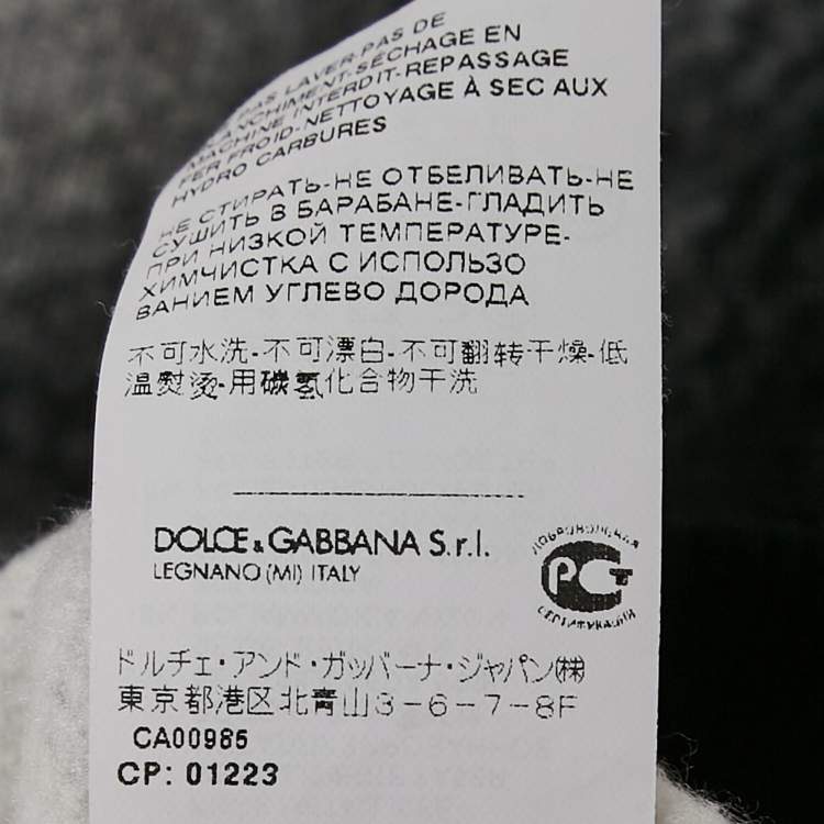 Pre Owned Dolce & Gabbana Grey James Dean Print Cotton Applique Detail Sweatshirt L