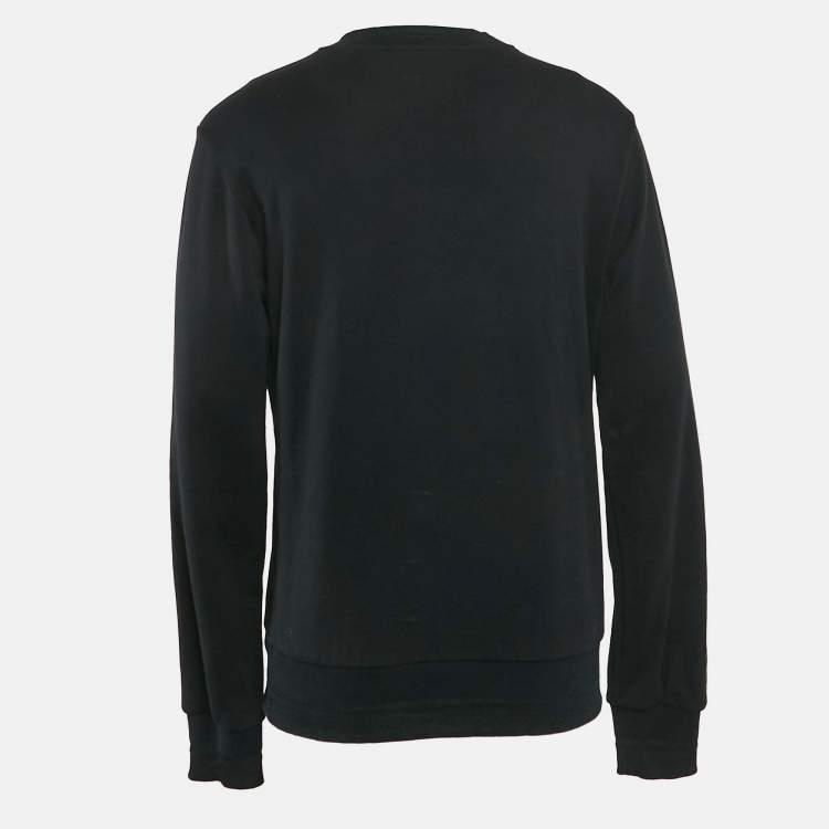 Pre Owned Dolce & Gabbana Black King Applique Cotton Sweatshirt L