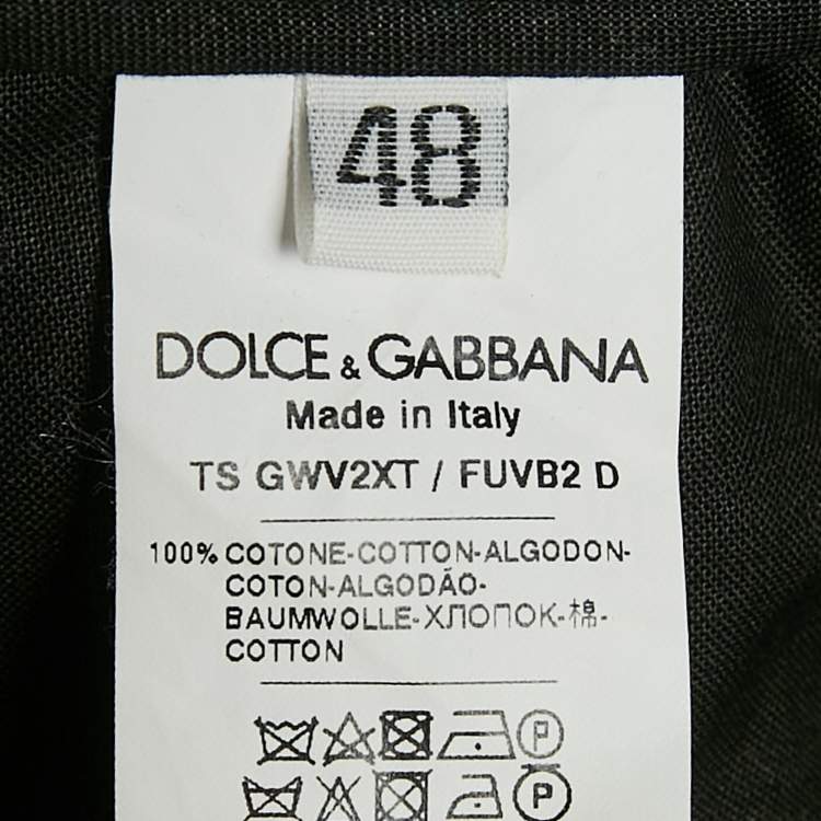 Pre Owned Dolce & Gabbana Black Corduroy Cargo Pants M