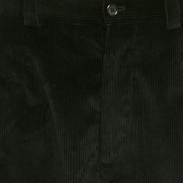 Pre Owned Dolce & Gabbana Black Corduroy Cargo Pants M