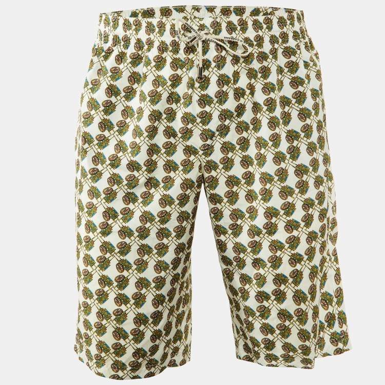 Pre Owned Dolce & Gabbana Beachwear Multicolor Printed Swim Shorts L