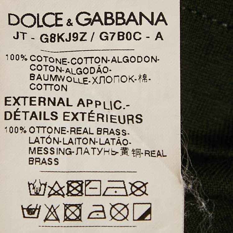 Pre Owned Dolce & Gabbana Black Jersey Crewneck T-Shirt L