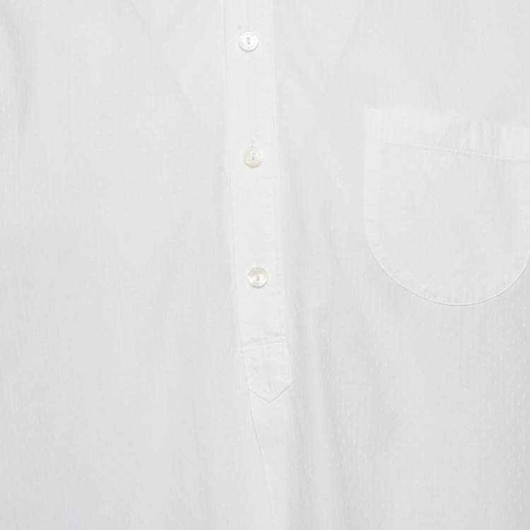 Pre Owned Dolce & Gabbana White Cotton Half Sleeve Shirt L
