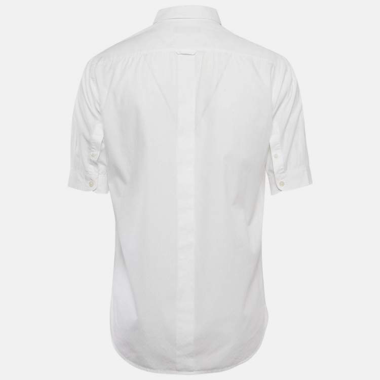 Pre Owned Dolce & Gabbana White Cotton Half Sleeve Shirt L