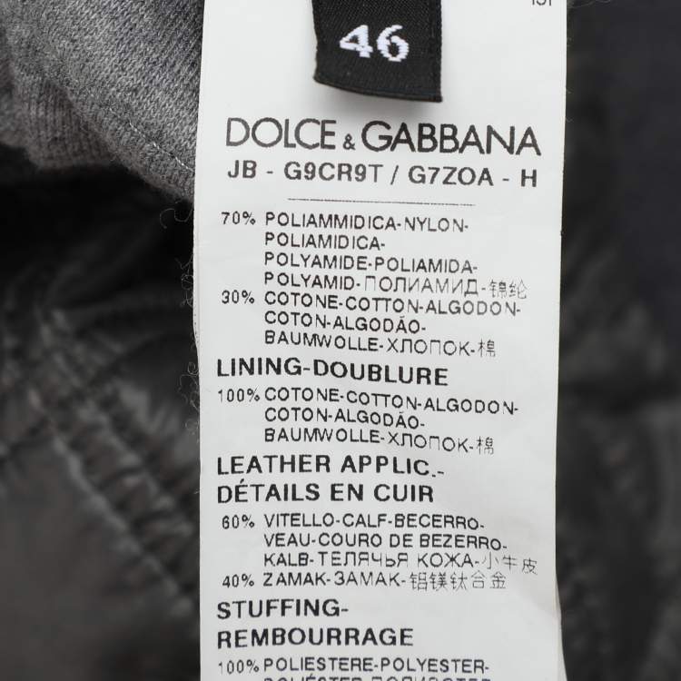 Pre Owned Dolce & Gabbana Grey Nylon Cotton Sweatshirt S