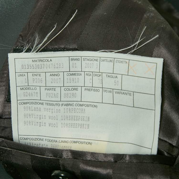 Pre Owned Dolce & Gabbana Grey Wool Single Breasted Blazer L