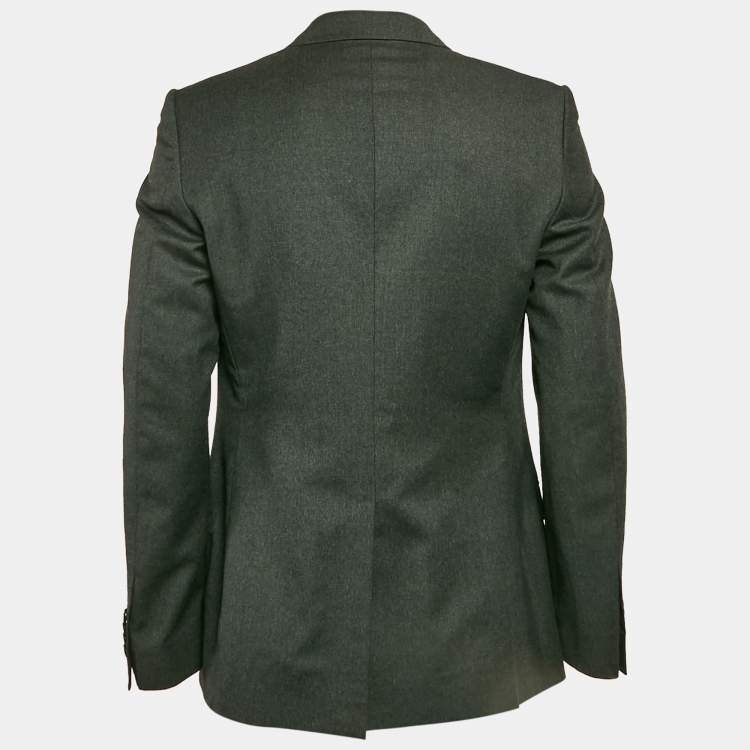 Pre Owned Dolce & Gabbana Grey Wool Single Breasted Blazer L