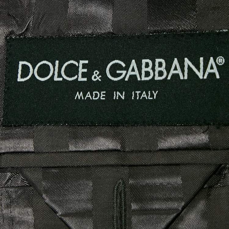 Pre Owned Dolce & Gabbana Grey Wool Single Breasted Blazer L