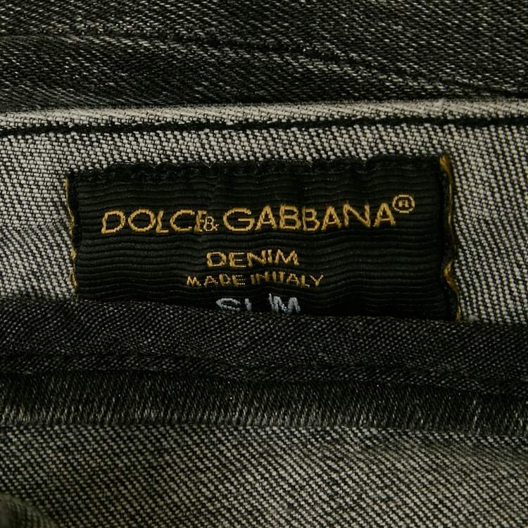 Pre Owned Dolce & Gabbana Grey Denim Regular Fit Jean XL Waist 36"