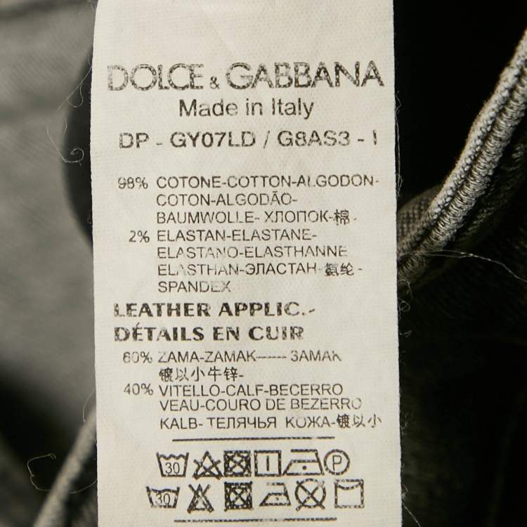 Pre Owned Dolce & Gabbana Grey Denim Regular Fit Jean XL Waist 36"