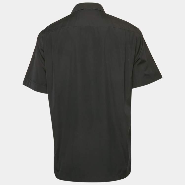 Pre Owned Dolce & Gabbana Black Cotton Short Sleeve Shirt M
