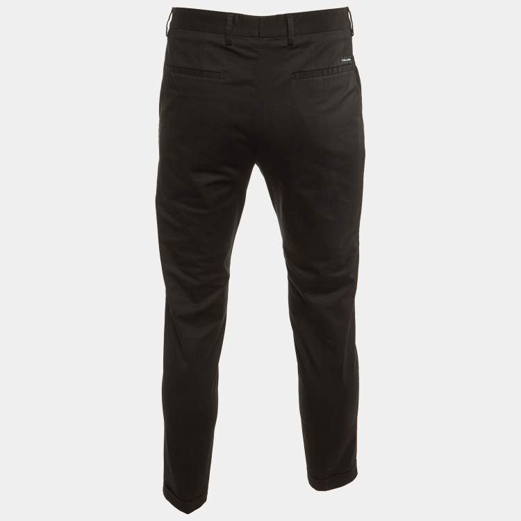 Pre Owned Dolce & Gabbana Black Cotton Pants M