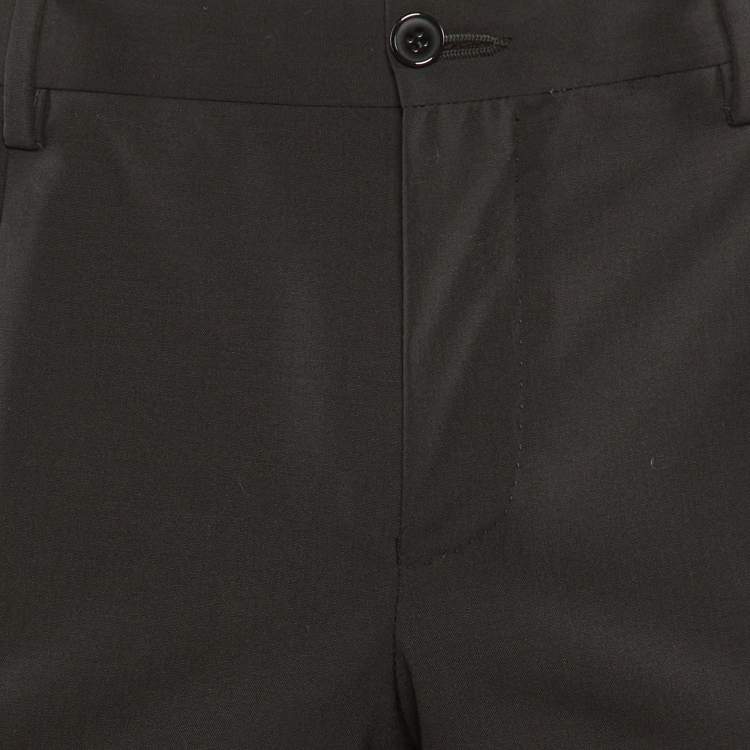 Pre Owned Dolce & Gabbana Black Wool Straight Leg Pants M