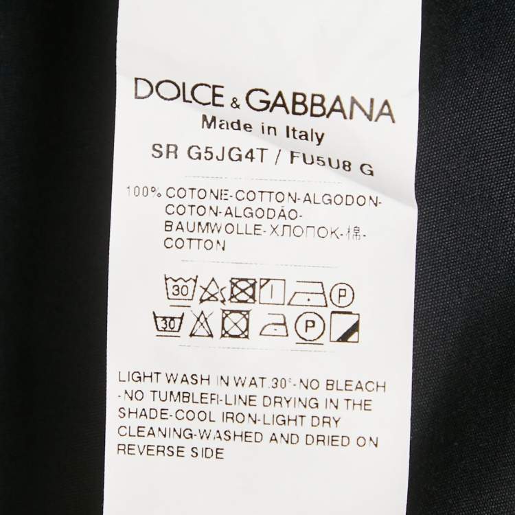 Pre Owned Dolce & Gabbana Black Cotton Long Sleeve Shirt L
