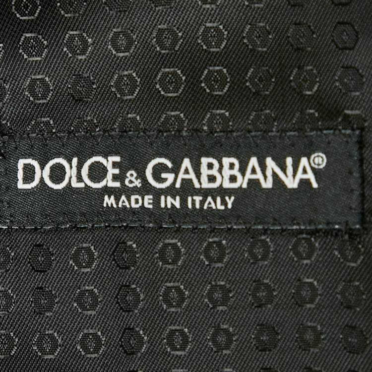 Pre Owned Dolce & Gabbana Black Wool Blend Tailored Martini 3pc Pants Suit M