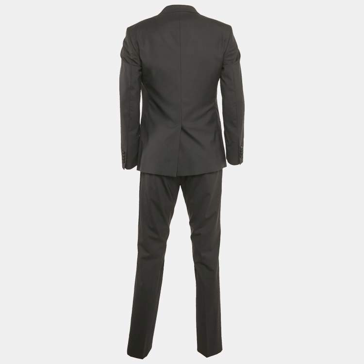 Pre Owned Dolce & Gabbana Black Wool Blend Tailored Martini 3pc Pants Suit M