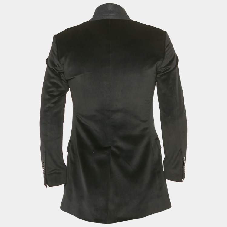 Pre Owned Dolce & Gabbana Black Velvet Single Breasted Martini Blazer S