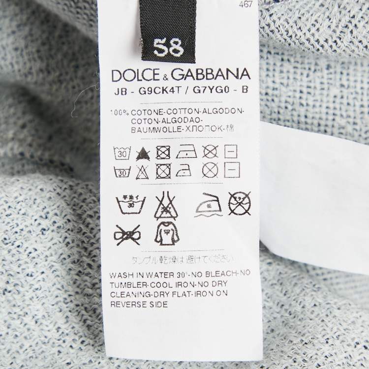 Pre Owned Dolce & Gabbana Blue James Dean Print Cotton Hooded Sweater 4XL