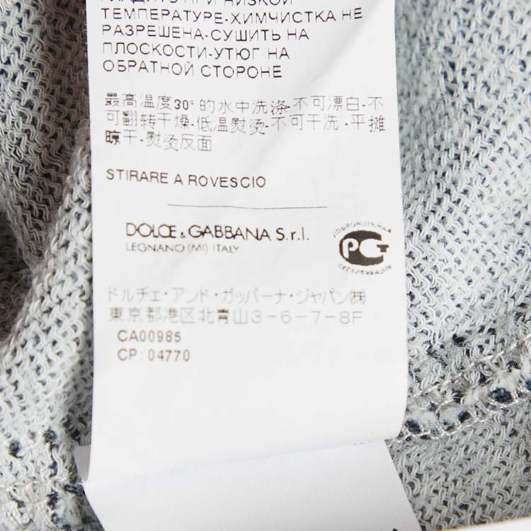 Pre Owned Dolce & Gabbana Blue James Dean Print Cotton Hooded Sweater 4XL
