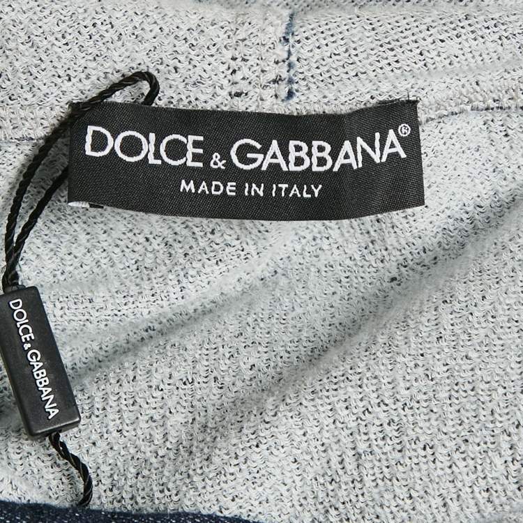 Pre Owned Dolce & Gabbana Blue James Dean Print Cotton Hooded Sweater 4XL