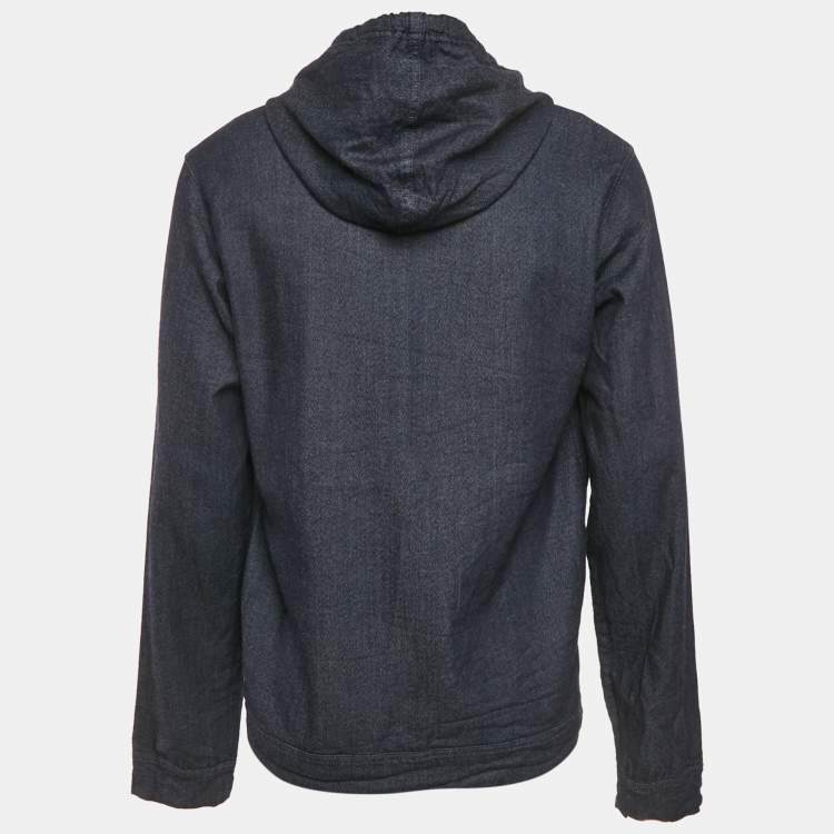 Pre Owned Dolce & Gabbana Blue James Dean Print Cotton Hooded Sweater 4XL