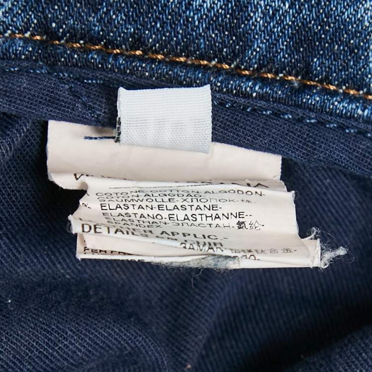 Pre Owned Dolce & Gabbana Blue Distressed Denim Classic Jeans S