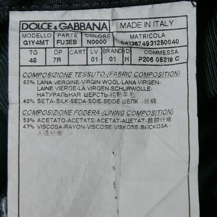 Pre Owned Dolce & Gabbana Midnight Blue Wool Blend Tailored Suit M
