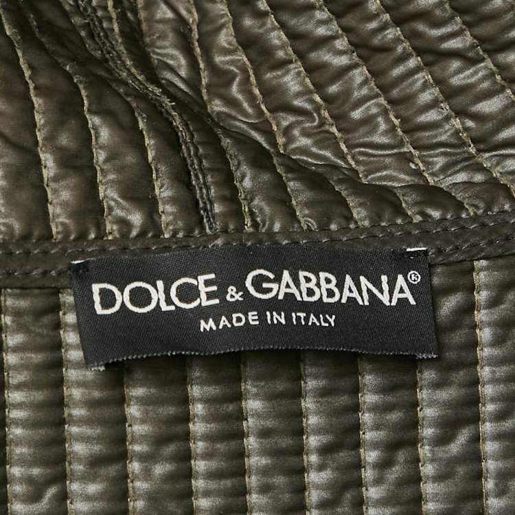 Pre Owned Dolce & Gabbana Black Quilted Nylon Zip Front Hooded Jacket XXXL