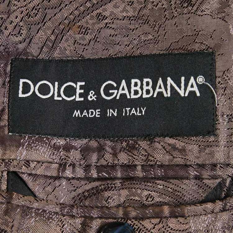 Pre Owned Dolce & Gabbana Navy Blue Velvet Martini Blazer M