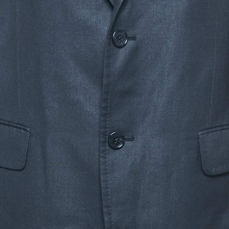Pre Owned Dolce & Gabbana Navy Blue Wool Blend Single Breasted Blazer M