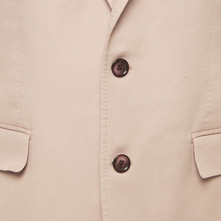 Pre Owned Dolce & Gabbana Pink Gabardine Tailored Blazer L