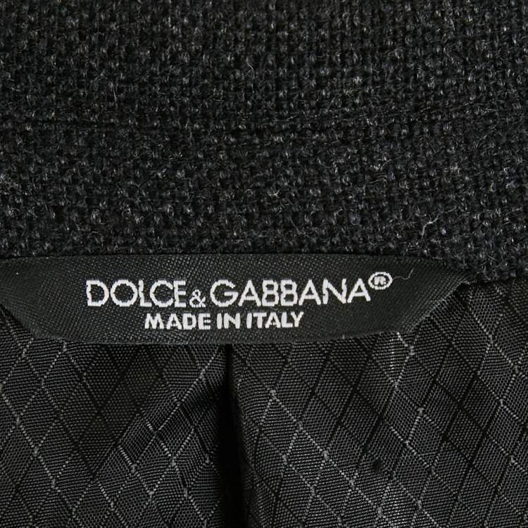 Pre Owned Dolce & Gabbana Black Wool Tailored Sicilia Blazer M