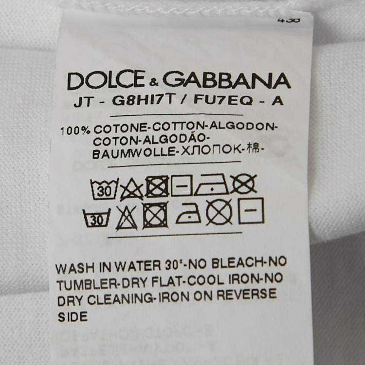 Pre Owned Dolce & Gabbana White Jersey Crewneck T-Shirt XXL