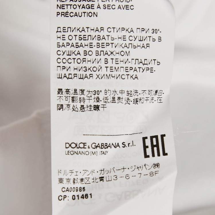 Pre Owned Dolce & Gabbana White Cotton Jersey Crewneck T-Shirt XXL