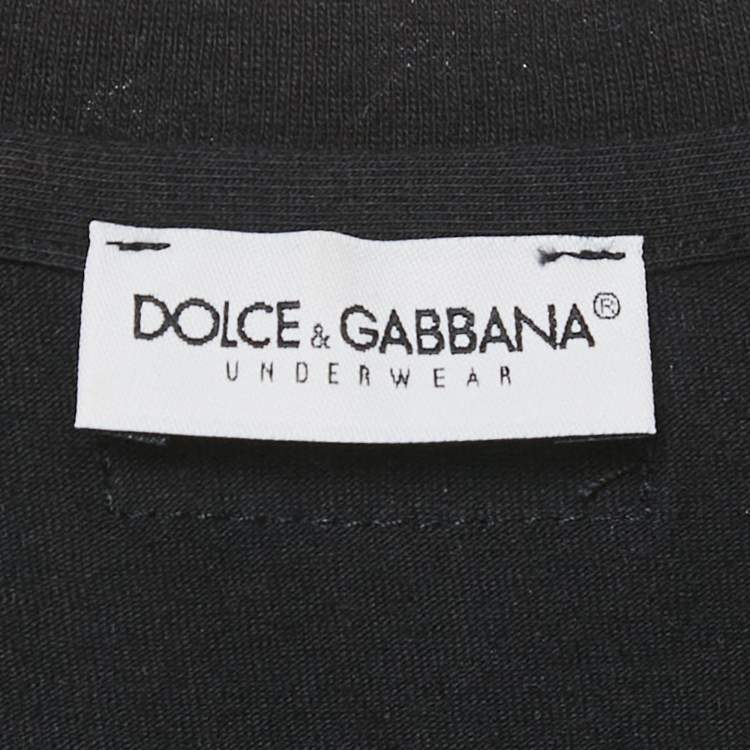 Pre Owned Dolce & Gabbana Underwear Black Jersey Sleeveless T-Shirt L