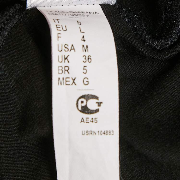 مملوكة مسبقًا Dolce & Gabbana Underwear Black Jersey Sleeveless T-Shirt L