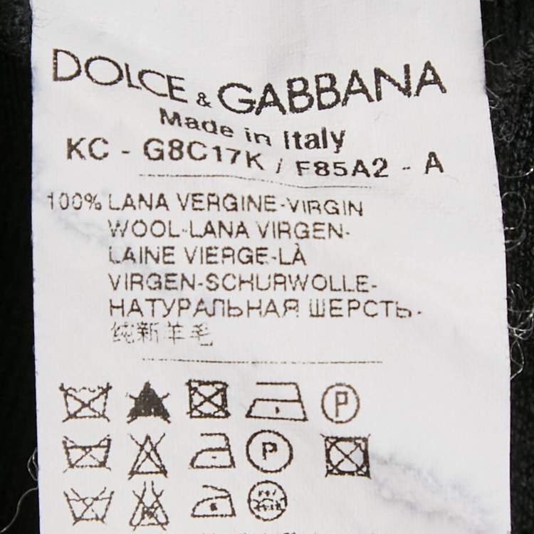 Pre Owned Dolce & Gabbana Black Stretch Knit Stretch Knit Long Sleeve Shirt XL
