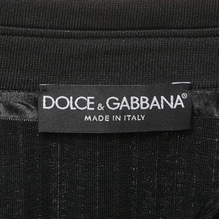 Pre Owned Dolce & Gabbana Black Stretch Knit Stretch Knit Long Sleeve Shirt XL