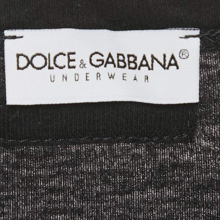 Pre Owned Dolce & Gabbana Underwear Black Jersey Sleeveless T-Shirt L
