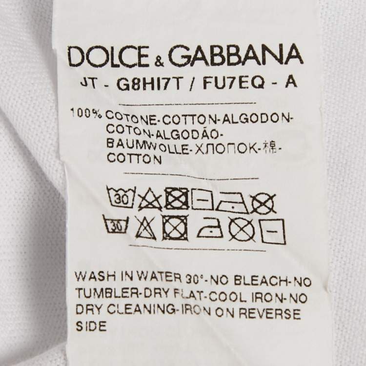 Pre Owned Dolce & Gabbana White Jersey Crewneck T-Shirt XXL