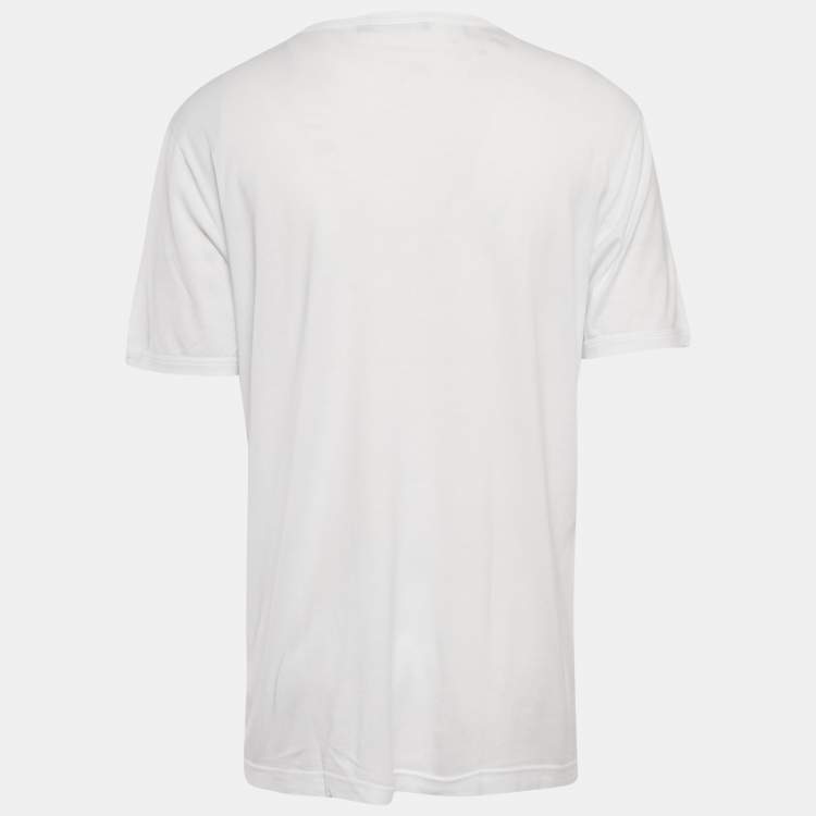 Pre Owned Dolce & Gabbana White Jersey Crewneck T-Shirt XXL