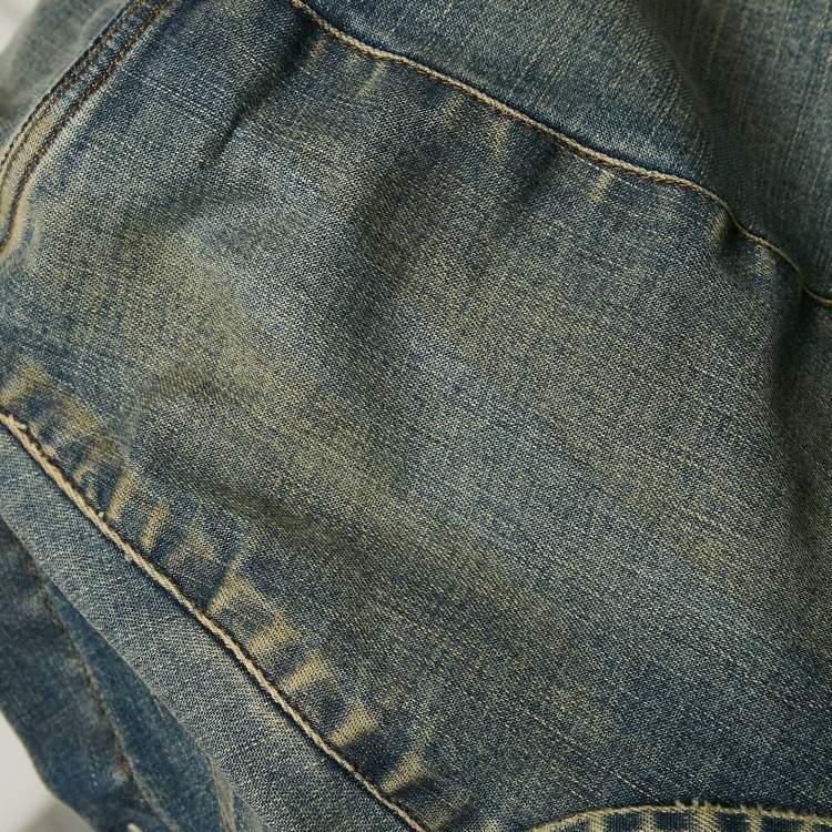 Pre Owned Dolce & Gabbana Blue Faded Denim Long Sleeve Shirt XL