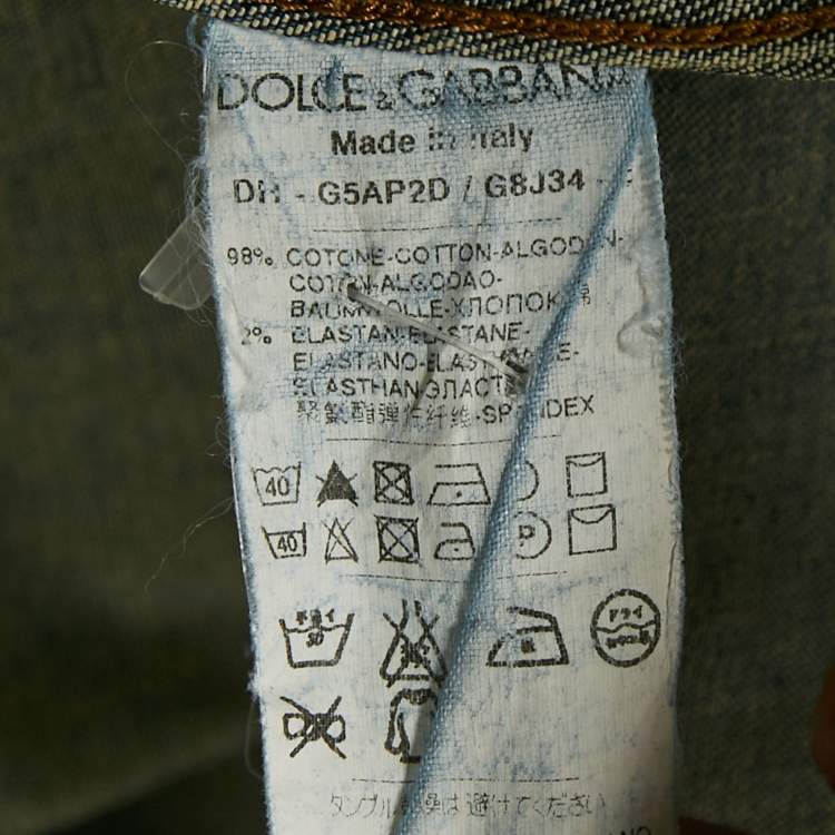 Pre Owned Dolce & Gabbana Blue Faded Denim Long Sleeve Shirt XL