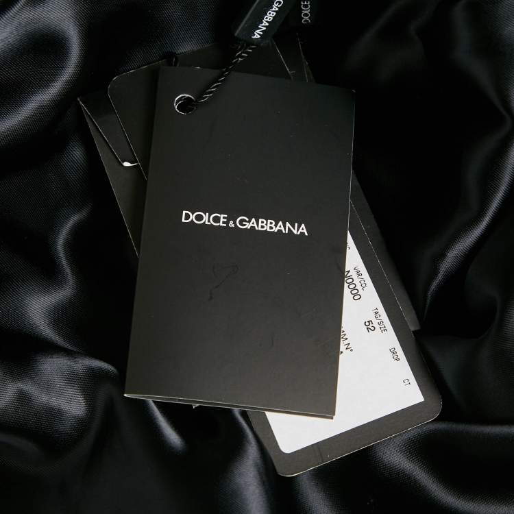 Pre Owned Dolce & Gabbana Black Leather Hooded Jacket XL