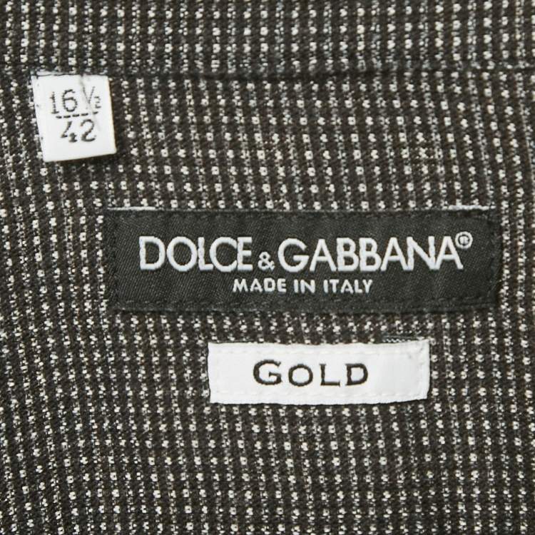 Pre Owned Dolce & Gabbana Black Cotton Button Front Shirt XL